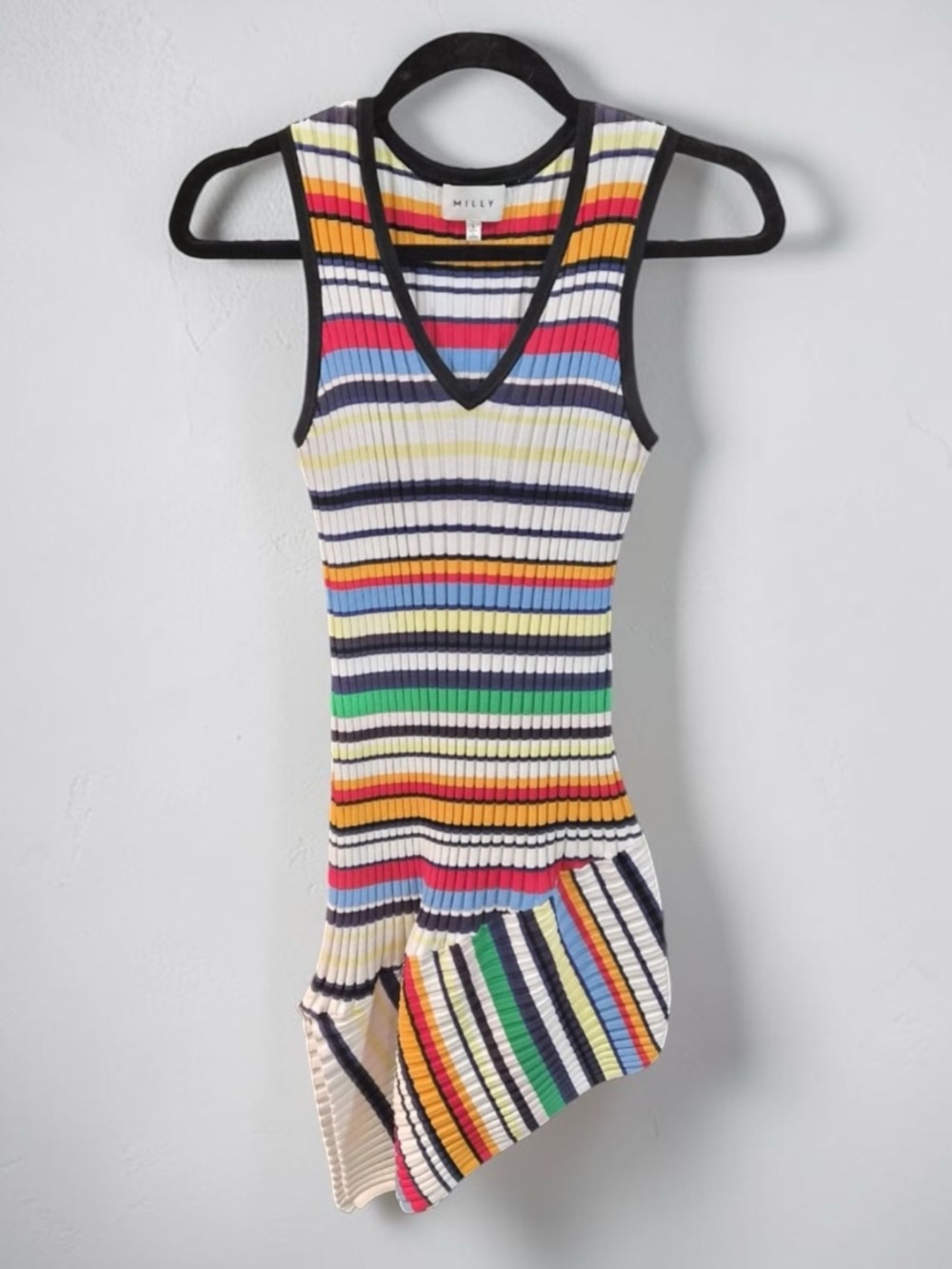 NWOT | Milly | Asymmetrical Stretch Knit Dress | Size Small